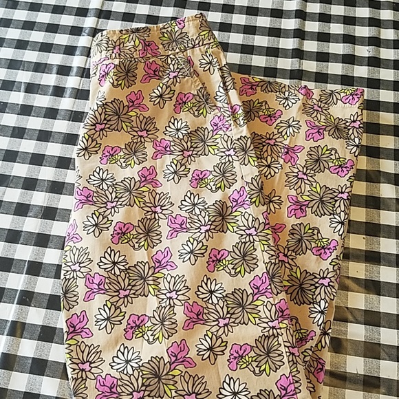 Liz Claiborne Pants - LIZ Claiborne Floral Crop Pants